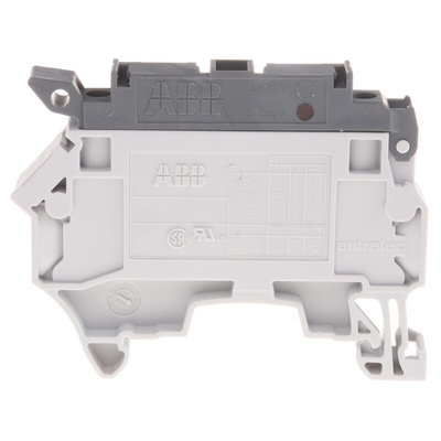 Entrelec SNK Series Grey Fused DIN Rail Terminal, 1.5mm², Screw Termination, Fused
