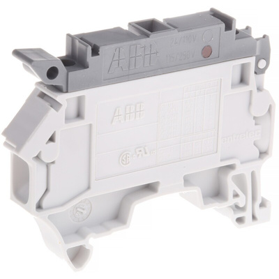 Entrelec SNK Series Grey Fused DIN Rail Terminal, 1.5mm², Screw Termination, Fused