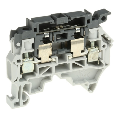 Entrelec SNK Series Grey Fused DIN Rail Terminal, 1.5mm², Screw Termination, Fused