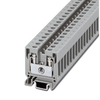Phoenix Contact MBK 5/E Series Grey Feed Through Terminal Block, Single-Level, Screw Termination