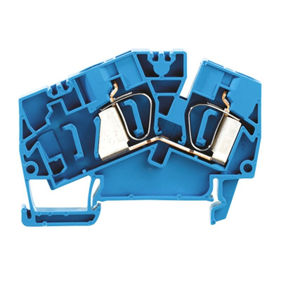 Weidmuller Z Series Blue Feed Through Terminal Block, Single-Level, Clamp Termination