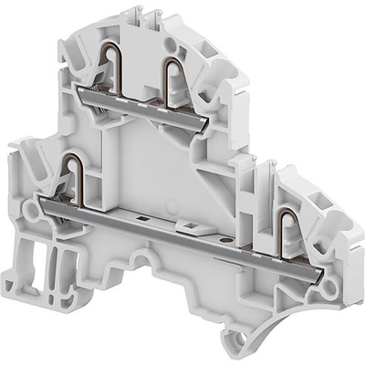 Entrelec ZK2.5 Series Grey Multi Level Terminal Block, 2.5mm², Double-Level, Spring Clamp Termination