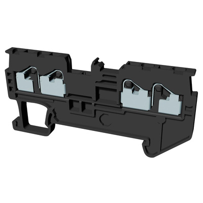 Omron XW5T Series Grey Non-Fused DIN Rail Terminal, 1.5mm², Single-Level, Push In Termination