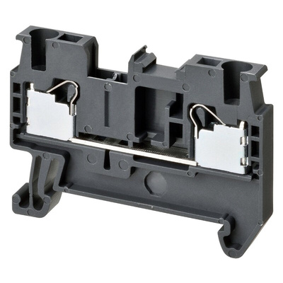Omron XW5T Series Grey Non-Fused DIN Rail Terminal, 2.5mm², Single-Level, Push In Termination