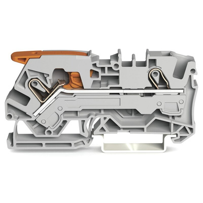 Wago TOPJOB S, 2106 Series Grey Feed Through Terminal Block, 6mm², Single-Level, Push-In Cage Clamp Termination, ATEX,