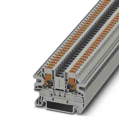 Phoenix Contact PTV Series Grey Feed Through Terminal Block, 0.14 → 2.5mm², Single-Level, Push In Termination,
