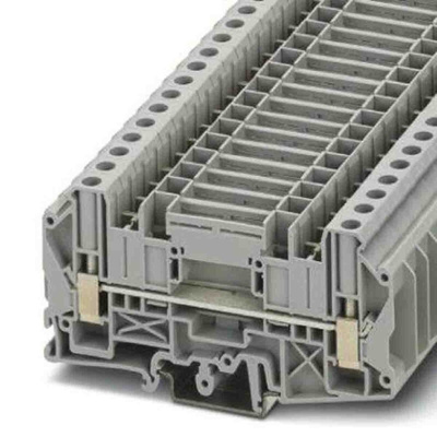 Phoenix Contact UTD 6 Series Grey Feed Through Terminal Block, 0.2 → 10mm², Screw Termination