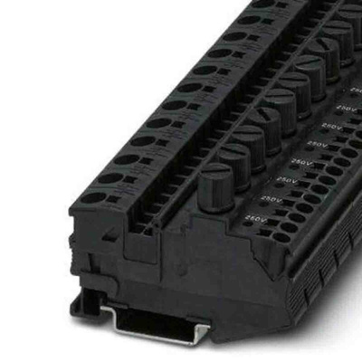 Phoenix Contact DT Series Black Fused DIN Rail Terminal, Single-Level, Fused