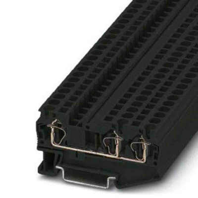 Phoenix Contact ST 4 Series Black Feed Through Terminal Block, 0.08 → 6mm², Spring Clamp Termination, ATEX, IECEx
