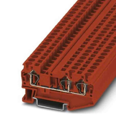 Phoenix Contact ST 4 Series Red Feed Through Terminal Block, 0.08 → 6mm², Spring Clamp Termination, ATEX, IECEx