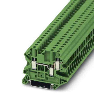 Phoenix Contact UT 4 Series Green Feed Through Terminal Block, 0.14 → 6mm², Screw Termination, ATEX, IECEx