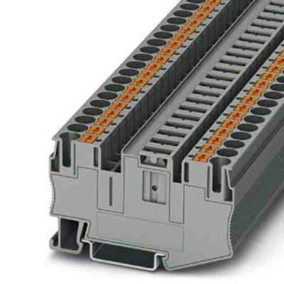 Phoenix Contact PT Series Grey Disconnect Terminal Block, Push In Termination