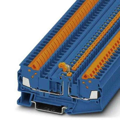 Phoenix Contact QTC Series Blue Knife Disconnect Terminal Block, Quick Connect Termination