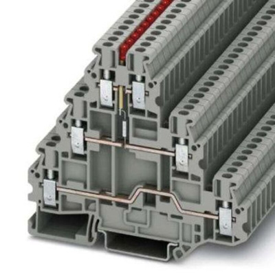Phoenix Contact UT Series Grey DIN Rail Terminal Block, Screw Termination