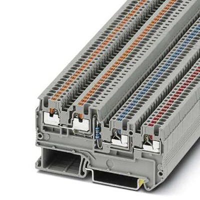Phoenix Contact PTIO 1 Series Grey Component Terminal Block, 1.5mm², Push In Termination