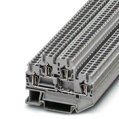 Phoenix Contact 5, STTB 2 Series Grey Double Level Terminal Block, 0.08 → 4mm², Spring Cage Termination