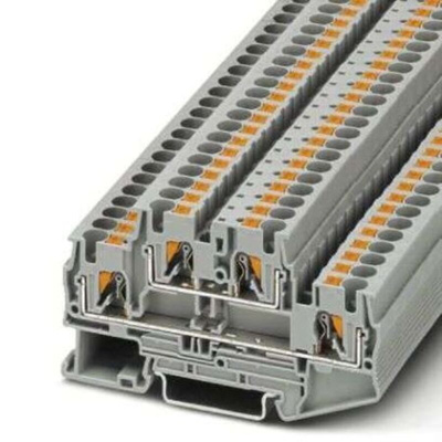 Phoenix Contact PTTB 4 RD Series Red Double Level Terminal Block, 0.2 → 6mm², Push In Termination, ATEX, IECEx