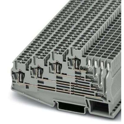 Phoenix Contact 5-4L/1P, ST 2 Series Grey Multi Level Terminal Block, 4mm², Plug In Termination