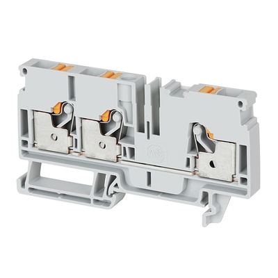 Rockwell Automation 1492-P Series Grey Feed Through Terminal Block