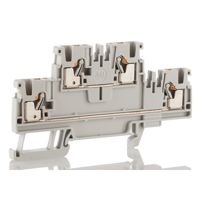 Rockwell Automation 1492-P Series Grey Feed Through Terminal Block
