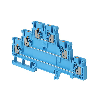 Rockwell Automation 1492-P Series Blue DIN Rail Terminal Block