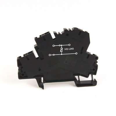 Rockwell Automation 1492 Series Grey DIN Rail Terminal Block, 4mm², Spring Clamp Termination