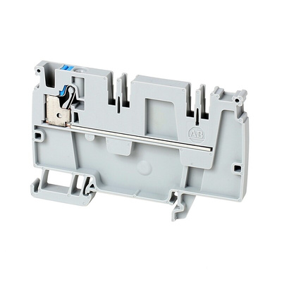 Rockwell Automation 1492-P Series Grey DIN Rail Terminal Block, 4mm², Push In Termination, ATEX