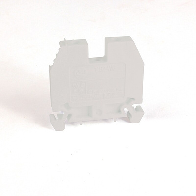 Rockwell Automation 1492-W Series White Feed Through Terminal Block, Screw Termination