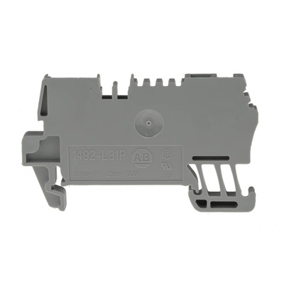 Rockwell Automation 1492 Series Grey DIN Rail Terminal Block, 0.5 → 2.5mm², Spring Clamp Termination, ATEX, IECEx