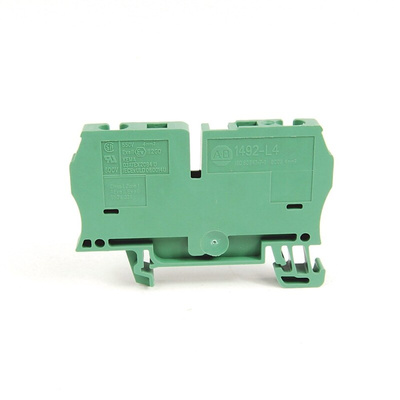 Rockwell Automation 1492 Series Green DIN Rail Terminal Block, 4mm², Spring Clamp Termination, ATEX, IECEx