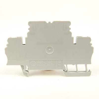 Rockwell Automation 1492 Series Grey DIN Rail Terminal Block, 1.5mm², Spring Clamp Termination, ATEX, IECEx
