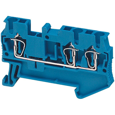 Schneider Electric TRR Series Blue Feed Through Terminal Block, 2.5mm², Spring Termination, ATEX