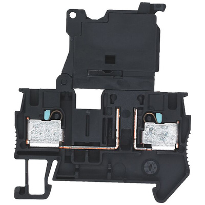 Siemens Black DIN Rail Terminal Block, 4mm², Single-Level, Plug In Termination, Fused