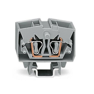 Wago 264 Series Orange Feed Through Terminal Block, 2.5mm², Single-Level, Cage Clamp Termination