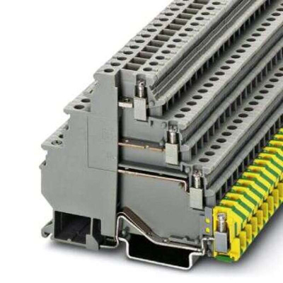 Phoenix Contact 5-PE, DLK 2 Series Grey Terminal Block, 2.5mm², 4-Level, Screw Termination