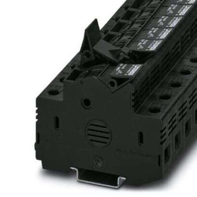 Phoenix Contact 3-HESI N, UK 10 Series Black Fuse Terminal Block, 16mm², 1-Level, Screw Termination