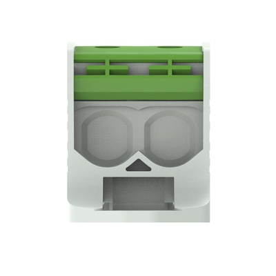 Entrelec 1SNF Series Green, Grey Terminal Block, 4-Level, Cable Termination