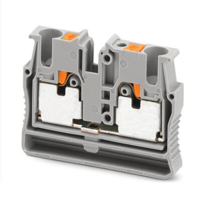 Phoenix Contact Grey Feed Through Terminal Block, 2-Level, Push In Termination