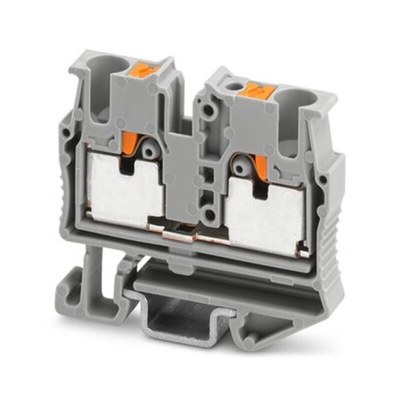 Phoenix Contact 5-NS 15, MPT 2 Series Grey Feed Through Terminal Block, 2.5mm², 1-Level, Push In Termination