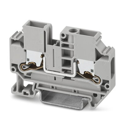Phoenix Contact XTV 6 Series Grey Feed Through Terminal Block, 6mm², Single-Level, Push In Termination