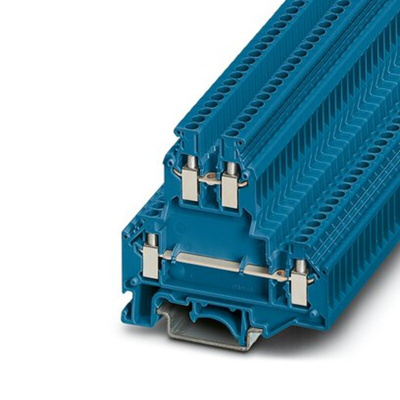 Phoenix Contact UKKB 3 BU Series Blue Double Level Terminal Block, 2.5mm², Double-Level, Screw Termination