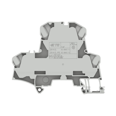 ENTRELEC SNK Series Grey Terminal Block, 4mm², 2-Level, Push In Termination