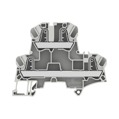 ENTRELEC SNK Series Grey Terminal Block, 4mm², 2-Level, Push In Termination