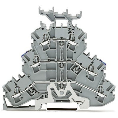 Wago TOPJOB S Series Grey Multi Level Terminal Block, 2.5mm², 3-Level, Push In Termination, ATEX, CSA, IECEx