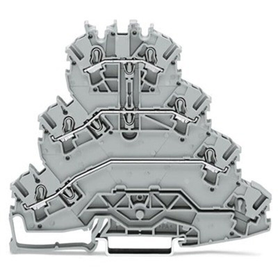 Wago TOPJOB S Series Grey Multi Level Terminal Block, 2.5mm², 4-Level, Push In Termination, ATEX, CSA, IECEx