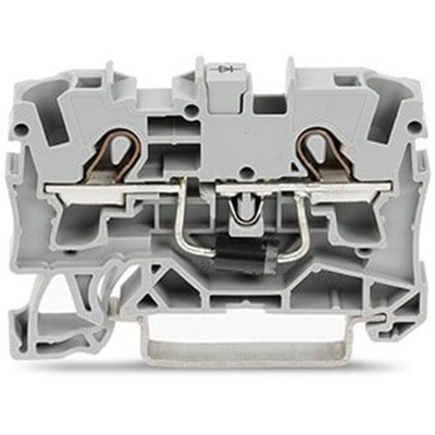Wago TOPJOB S Series Grey Component Terminal Block, 4mm², 1-Level, Push In Termination