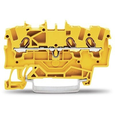 Wago TOPJOB S Series Yellow DIN Rail Terminal Block, 1.5mm², 1-Level, Push-In Cage Clamp Termination, ATEX, EAC Ex,