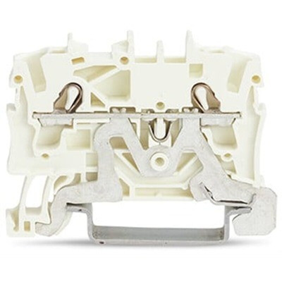 Wago TOPJOB S Series White DIN Rail Terminal Block, 2.5mm², 1-Level, Push-In Cage Clamp Termination, ATEX, EAC Ex, IECEx
