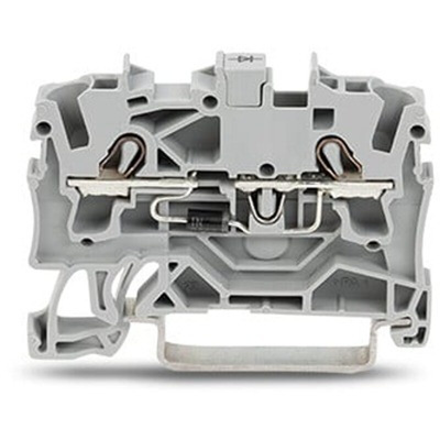 Wago TOPJOB S Series Grey DIN Rail Terminal Block, 2.5mm², 1-Level, Push-In Cage Clamp Termination