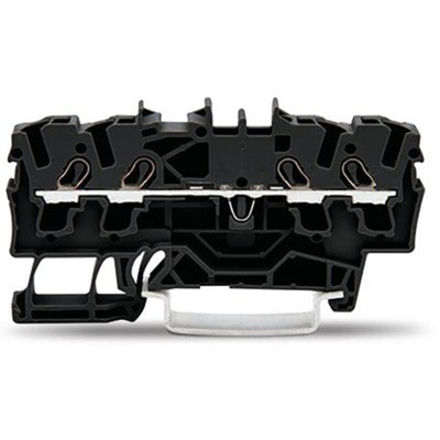 Wago TOPJOB S Series Black DIN Rail Terminal Block, 2.5mm², 1-Level, Push In Termination, ATEX, CSA, IECEx